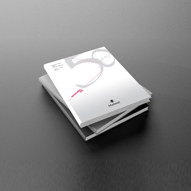 couverture du rapport d'activité 2010 pour les 50 ans de la société